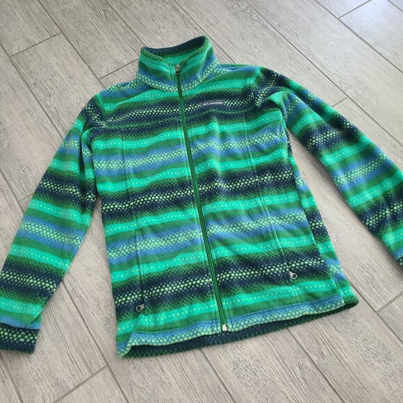 Columbia Other - Columbia kids fleece zippered sweater green and black size L 14/16